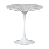 Inspiratie Bijzettafel Tulip Carrara Marmer Ø50 cm | Mobelarium