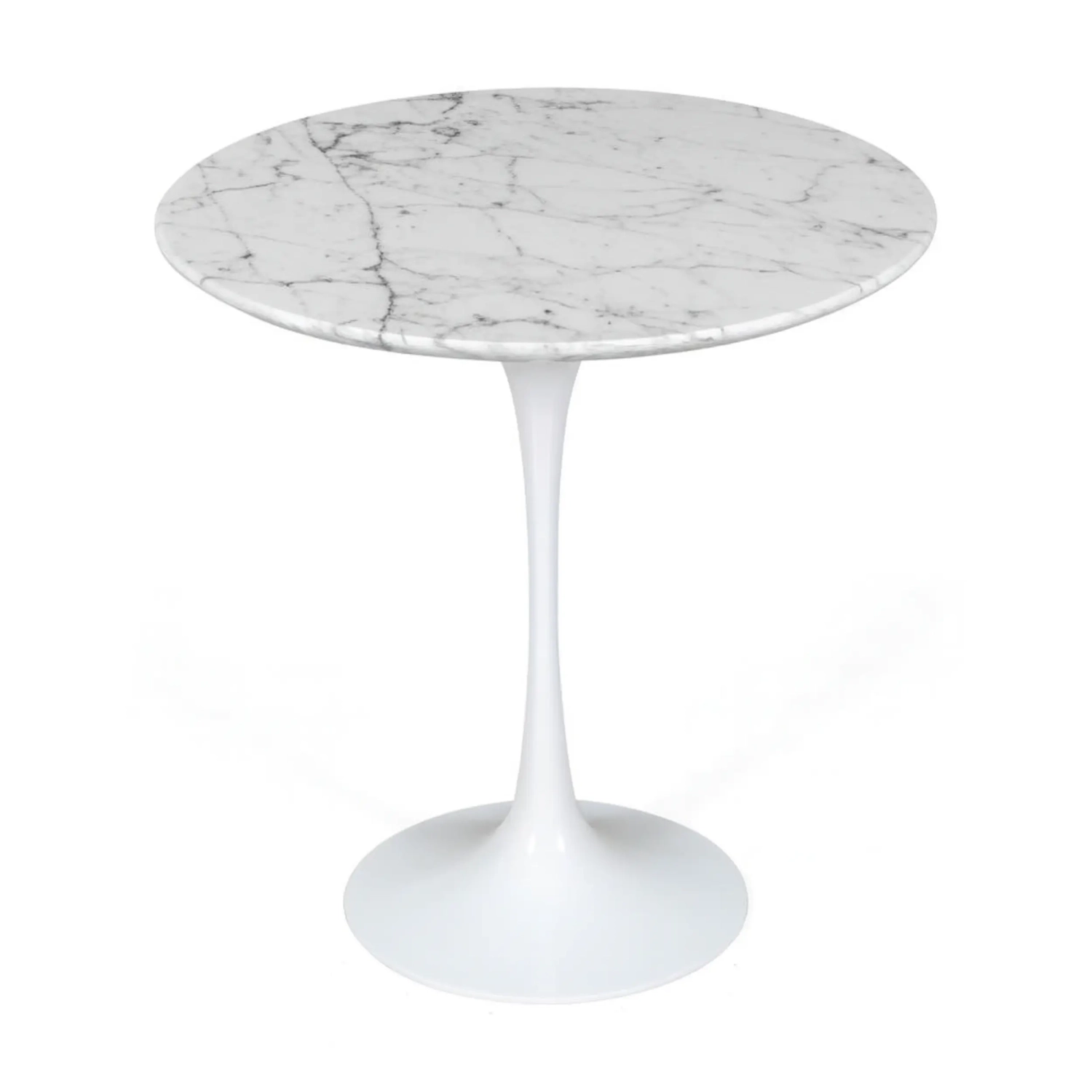Inspiration Side Table Tulip Side Carrara Marble Ø50 cm | Mobelarium