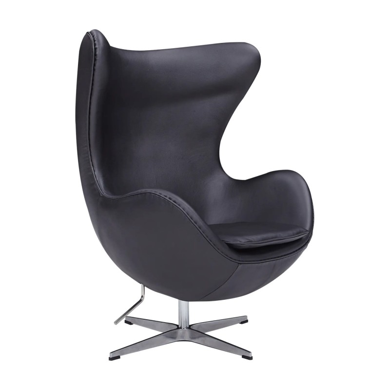 Ispirazione di Egg Chair di Pelle - Poltrona da Disegno Premium - Mobilie Design