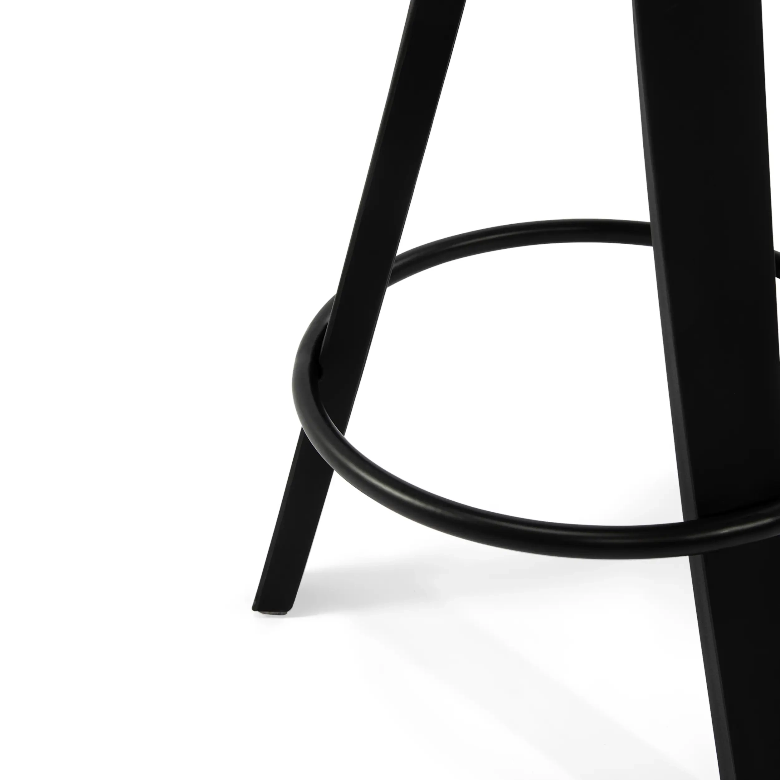 Tabouret Design déco avec siège en hêtre et similicuir