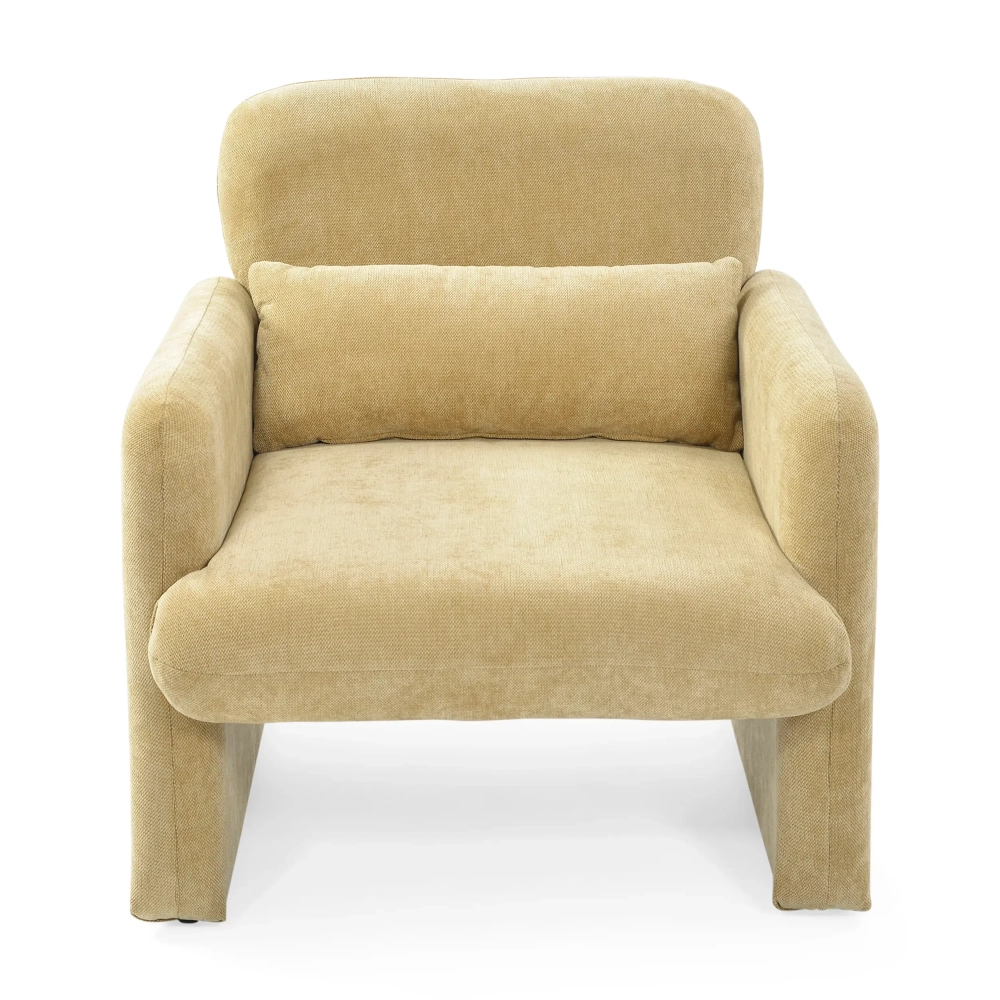Fauteuil minimaliste Bristol rembourré en mousse haute densité