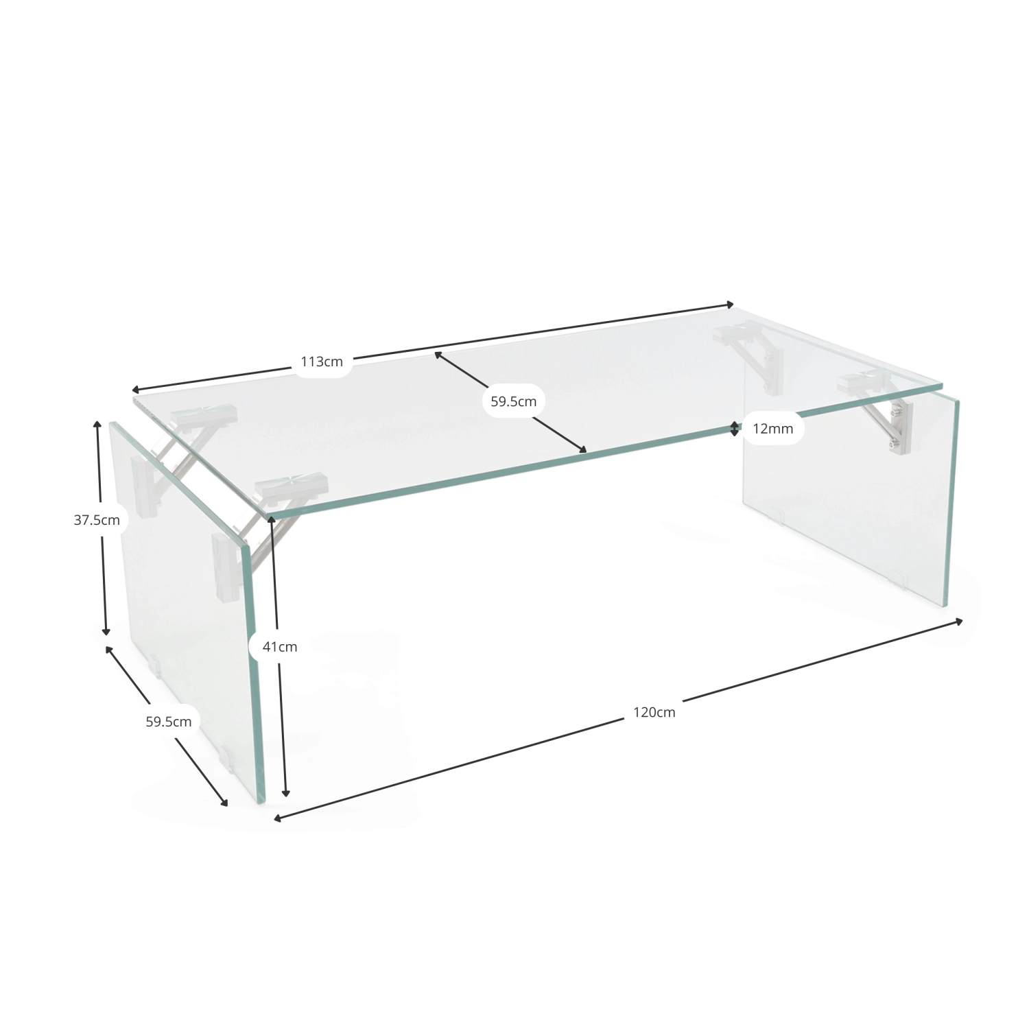 Mesa de centro en cristal templado | Dresden