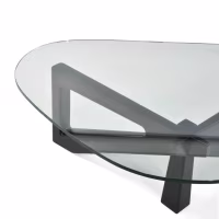 Table basse design en verre trempé - Nodda