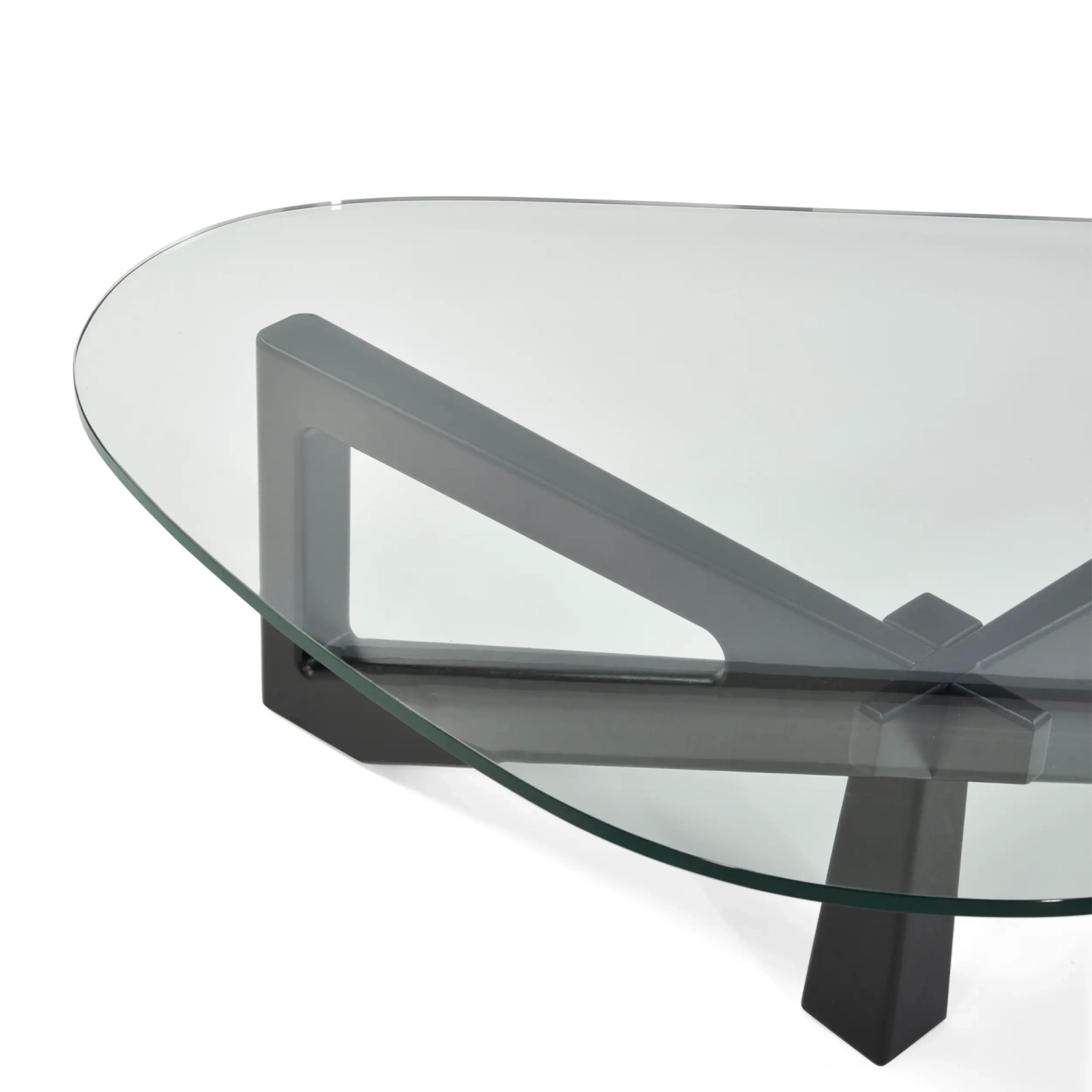 Designer Couchtisch aus gehärtetem Glas - Nodda