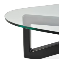 Designerski stolik kawowy z hartowanego szkła - Nodda
