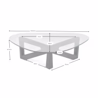 Table basse design en verre trempé - Nodda