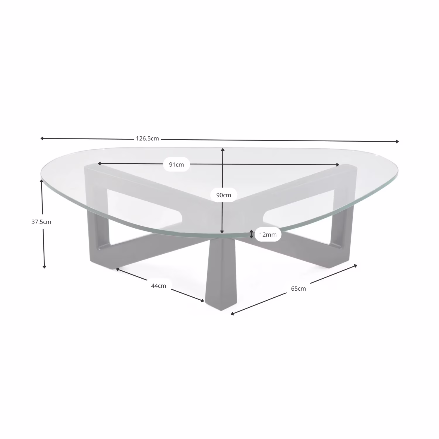 Table basse design en verre trempé - Nodda