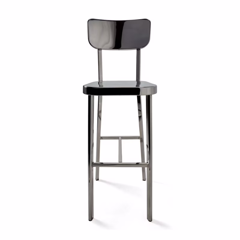 Tabouret acier inoxydable chromé haut - Delawere