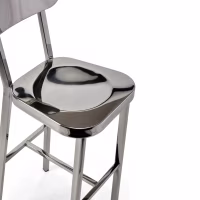 Tabouret acier inoxydable chromé haut - Delawere