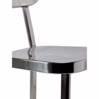 Tabouret acier inoxydable chromé haut - Delawere