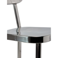Taburete alto en acero inoxidable cromado - Delawere