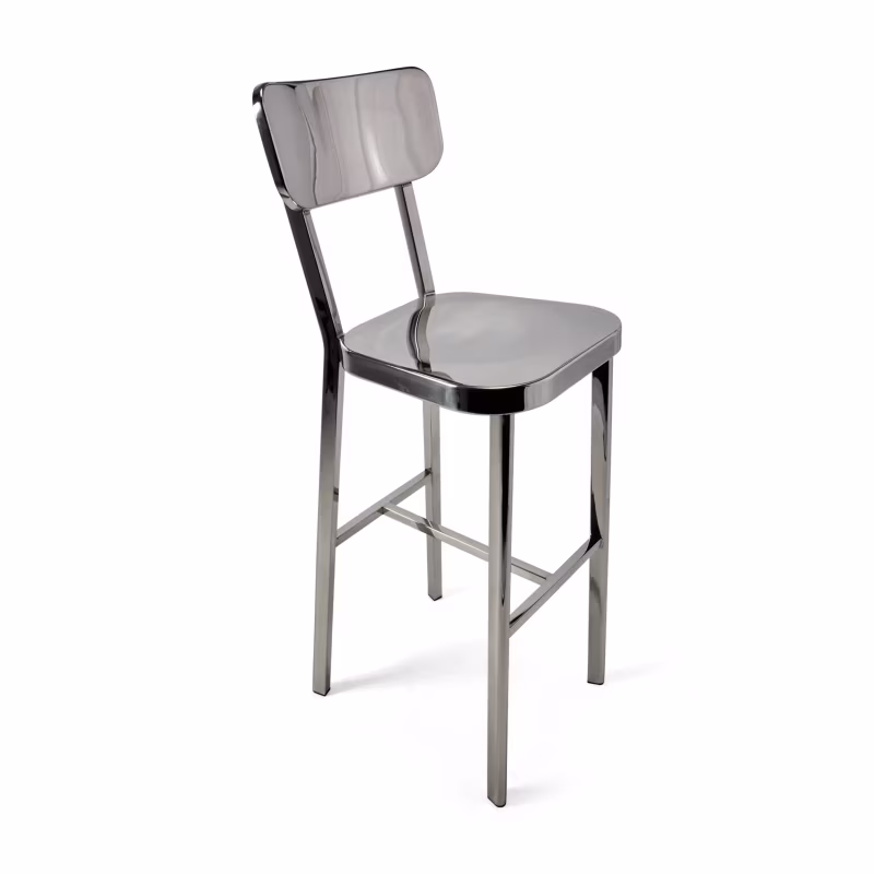Tabouret acier inoxydable chromé haut - Delawere