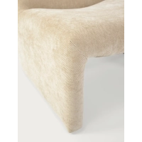 Fauteuil design Bâle rembourré, style minimaliste et confortable