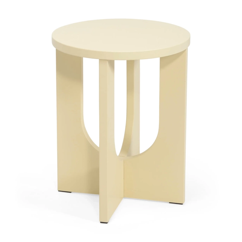 Flop Wooden Side Table | Round Lacquered Design 40 cm