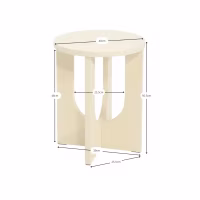 Table d'appoint en bois Flop - rond laqué 40 cm