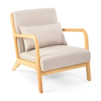 Fauteuil scandinave avec coussin lombaire - Colmar