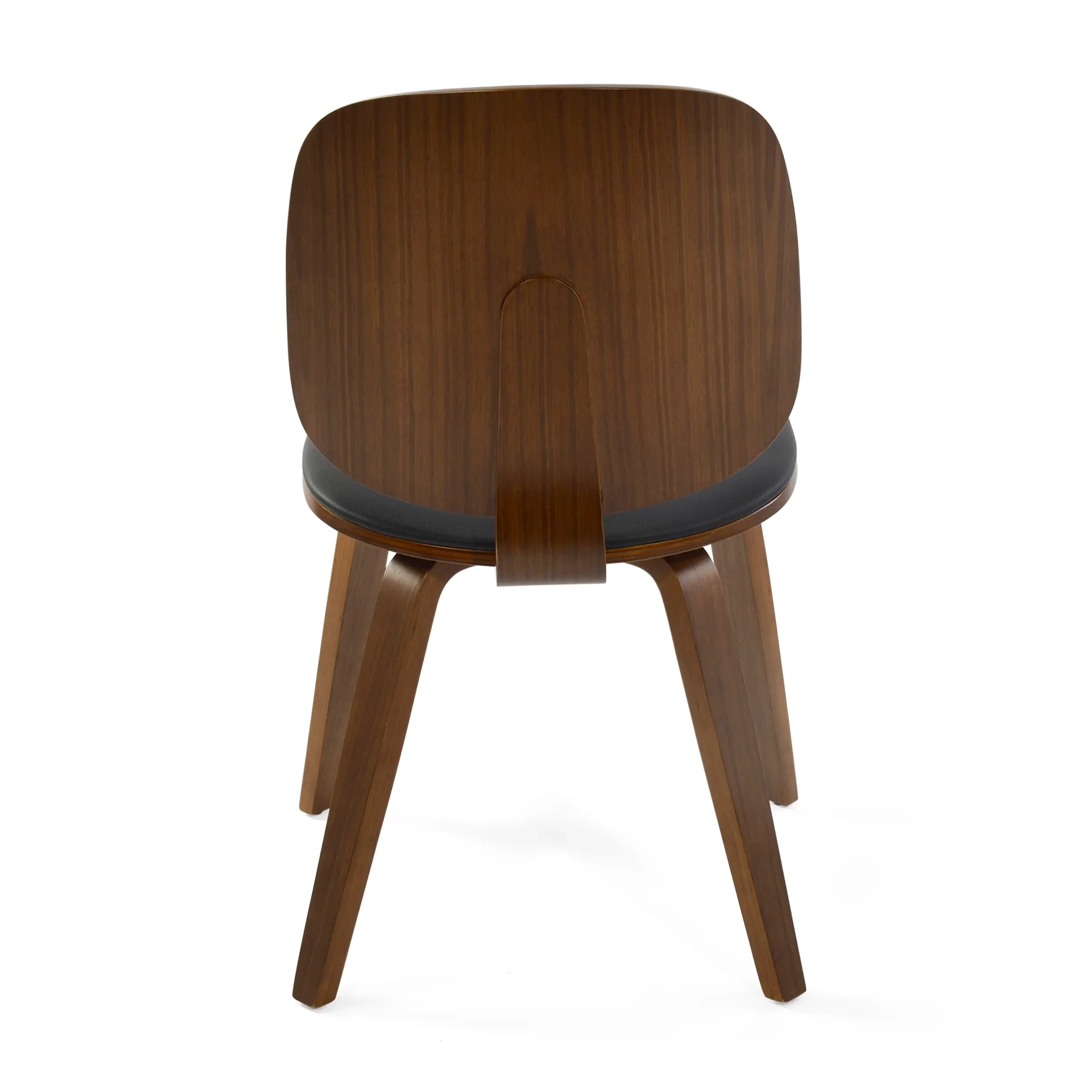 Chaise Scandinave Hut S en noyer avec siège de salle à manger rembourré