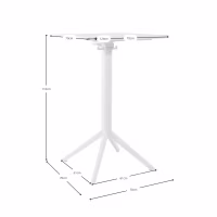 Table haute pliante en plastique pour l'extérieur - Moises