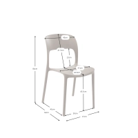 Outdoor polypropylene stacking chair - Pavilon