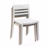 Chaise empilable en polypropylène pour usage extérieur - Creta