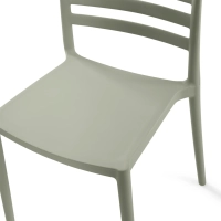 Stackable polypropylene chair suitable for outdoor use - Creta