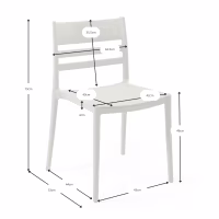 Chaise empilable en polypropylène pour usage extérieur - Creta