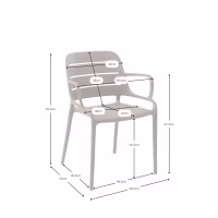 Chaise d'extérieur empilable en polypropylène - Sunset