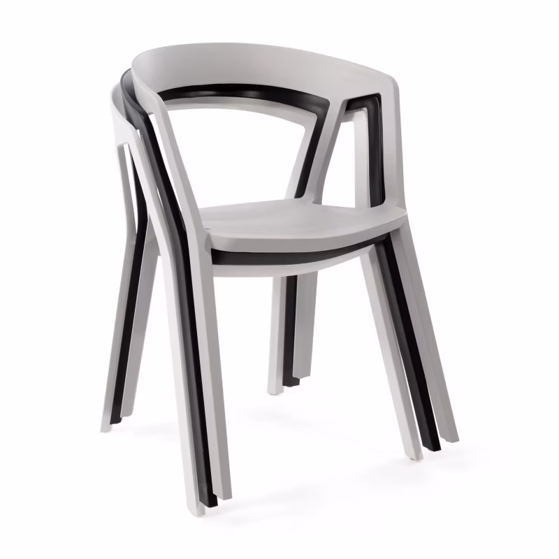 Chaise de salle à manger et d'extérieur empilable - Krilen