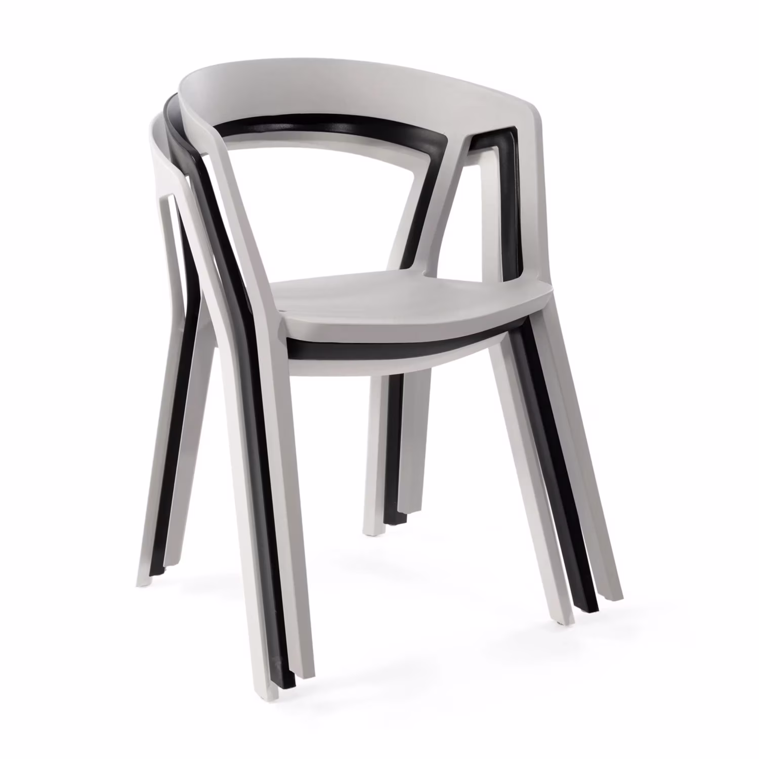 Chaise de salle à manger et d'extérieur empilable - Krilen