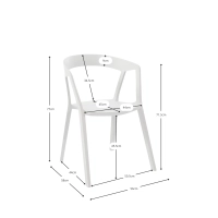 Stacking chair for dining and outdoor - Krilen