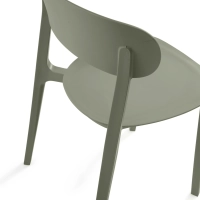 Stackable polypropylene design chair - Sun