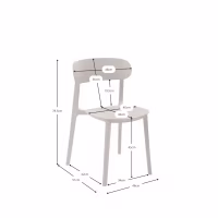Chaise design empilable en polypropylène - Sun