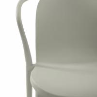 Chaise empilable avec accoudoirs pour l'intérieur et l'extérieur - Pierre