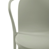 Silla apilable con reposabrazos para interior y exterior - Pierre