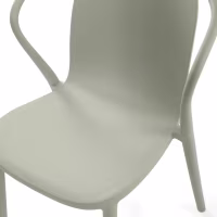 Chaise empilable avec accoudoirs pour l'intérieur et l'extérieur - Pierre