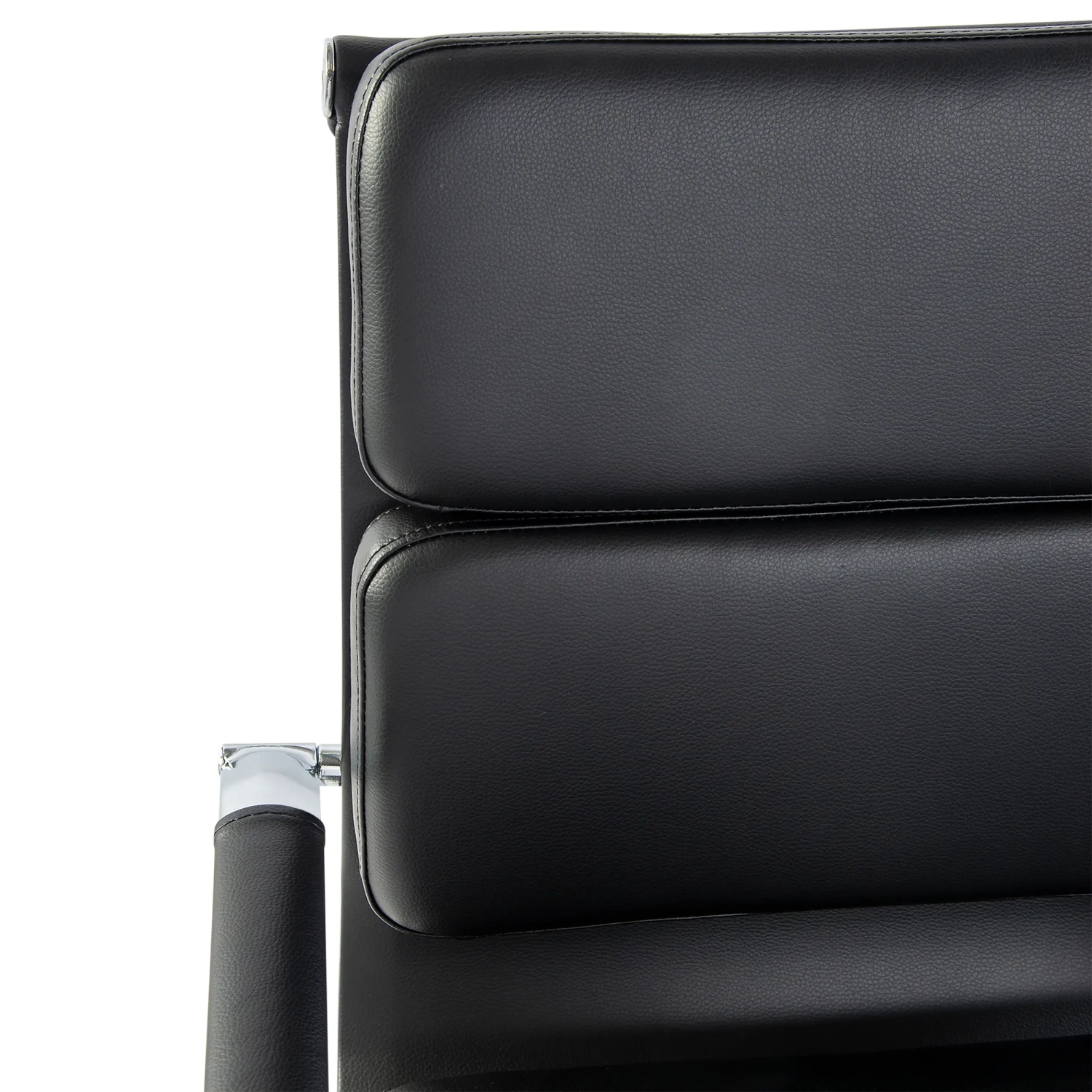 Task Chaise de bureau en cuir italien - pivotante, avec vérin à gaz et châssis chromé