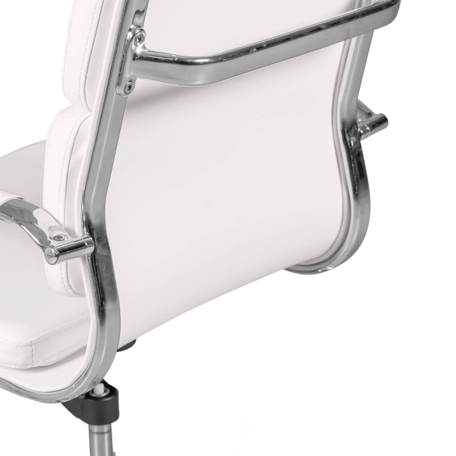 Task Chaise de bureau en cuir italien - pivotante, avec vérin à gaz et châssis chromé