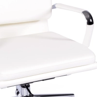 Silla de oficina Task de cuero italiano con respaldo alto | Diseño elegante