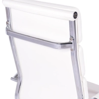Chaise de bureau en cuir italien avec dossier haut - Design élégant