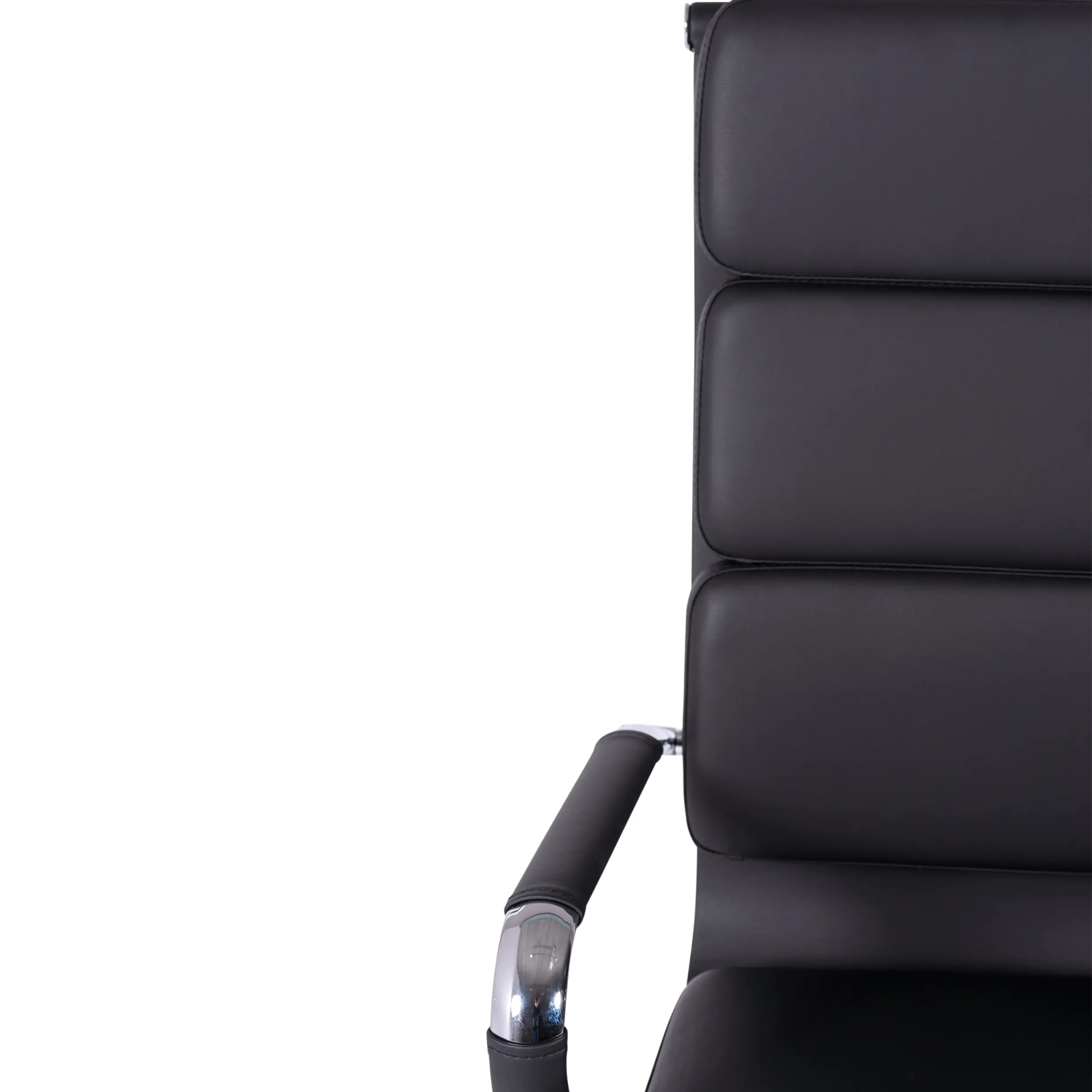 Sedia da ufficio in pelle italiana Task con schienale alto e design elegante