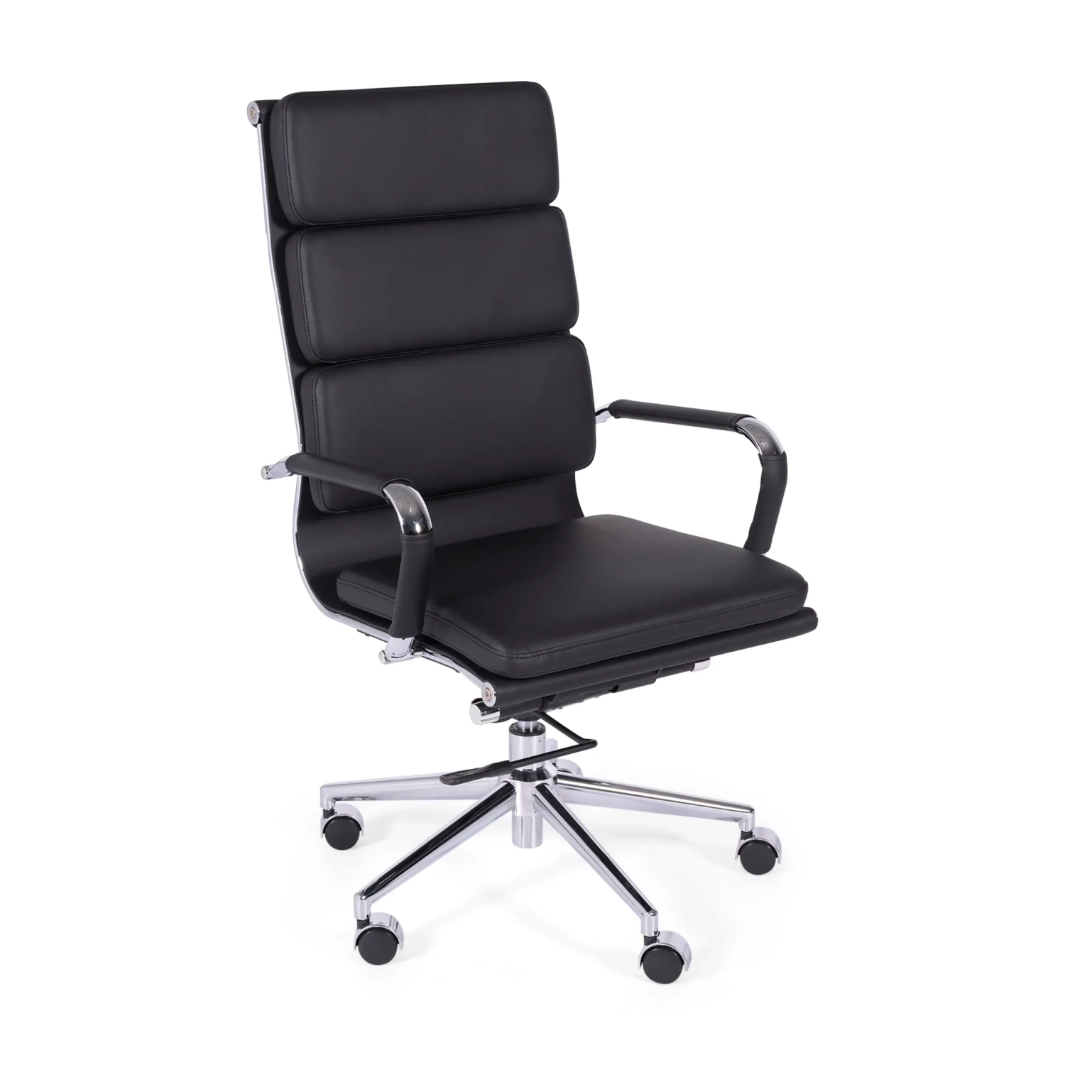 Task Kontorsstol i italienskt läder med hög rygg och elegant design