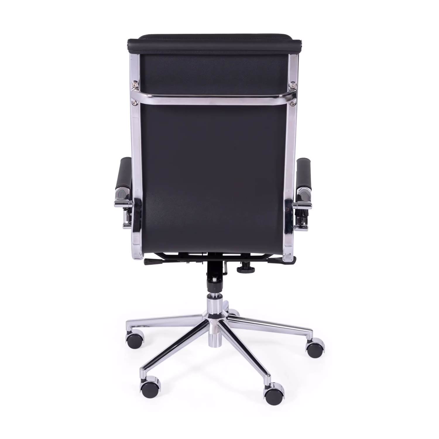 Chaise de bureau en cuir italien avec dossier haut - Design élégant