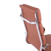 Chaise de bureau en cuir italien avec dossier haut - Design élégant