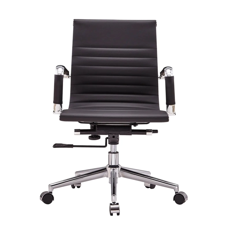 Task Low-Back Italian Leather Office Chair | Style & Comfort