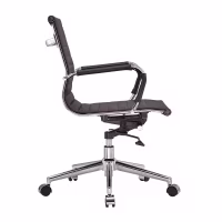 Chaise de bureau en cuir italien à dossier bas Task | Style & Comfort