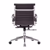 Chaise de bureau en cuir italien à dossier bas Task | Style & Comfort