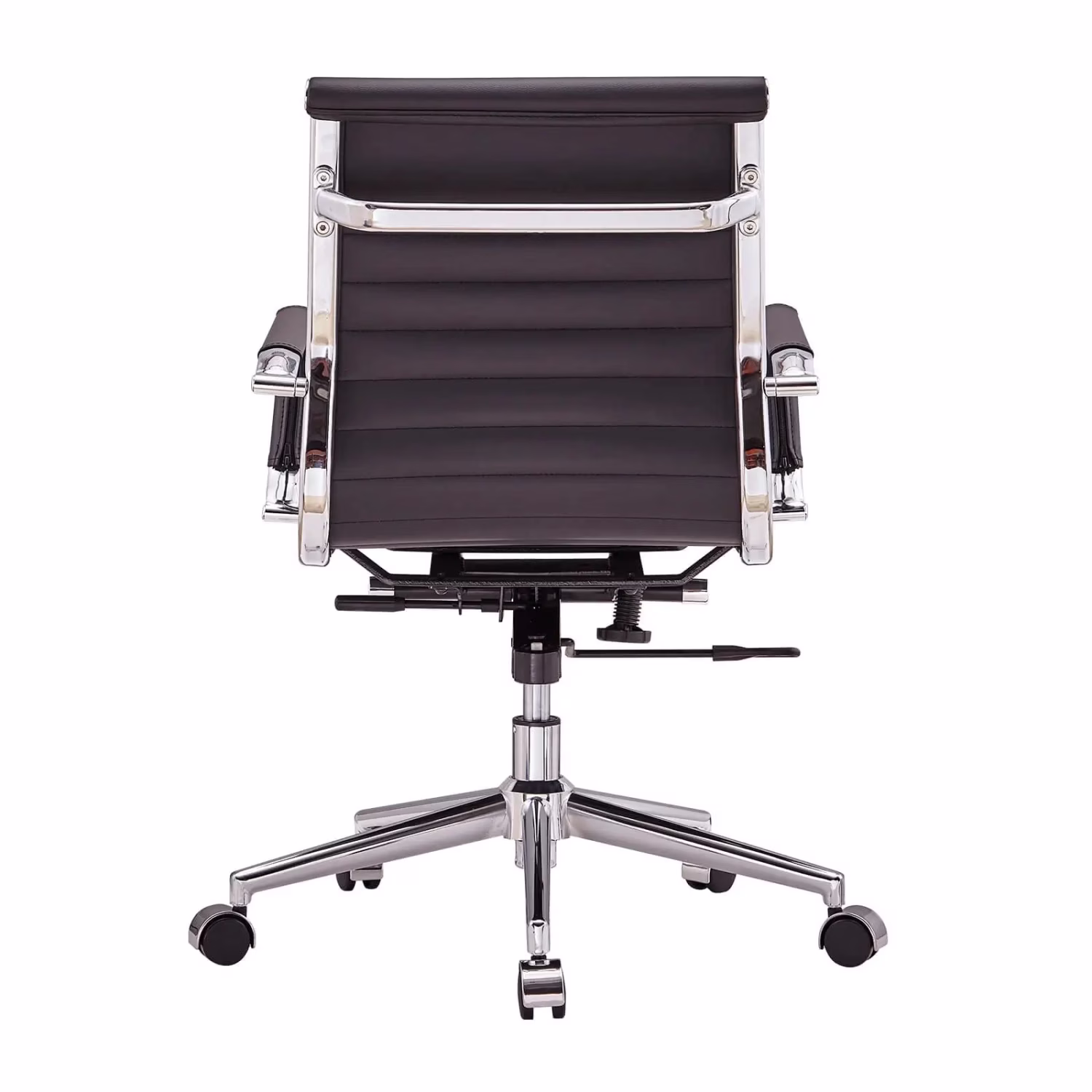 Chaise de bureau en cuir italien à dossier bas Task | Style & Comfort