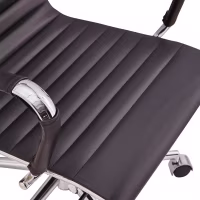 Chaise de bureau en cuir italien à dossier bas Task | Style & Comfort