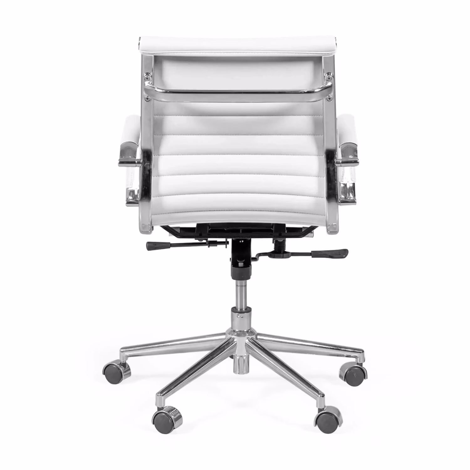 Chaise de bureau en cuir italien à dossier bas Task | Style & Comfort