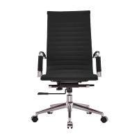 Sedia da ufficio Task con schienale alto in pelle italiana | Ergonomia e stile professionale